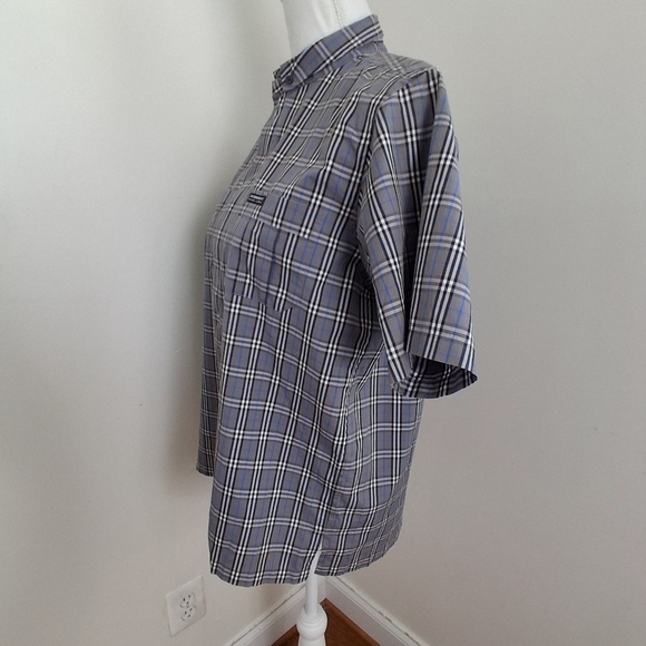 Burberry Black Label Nova Check Short Sleeve Shirt Size Small RARE!! - Picture 11 of 12